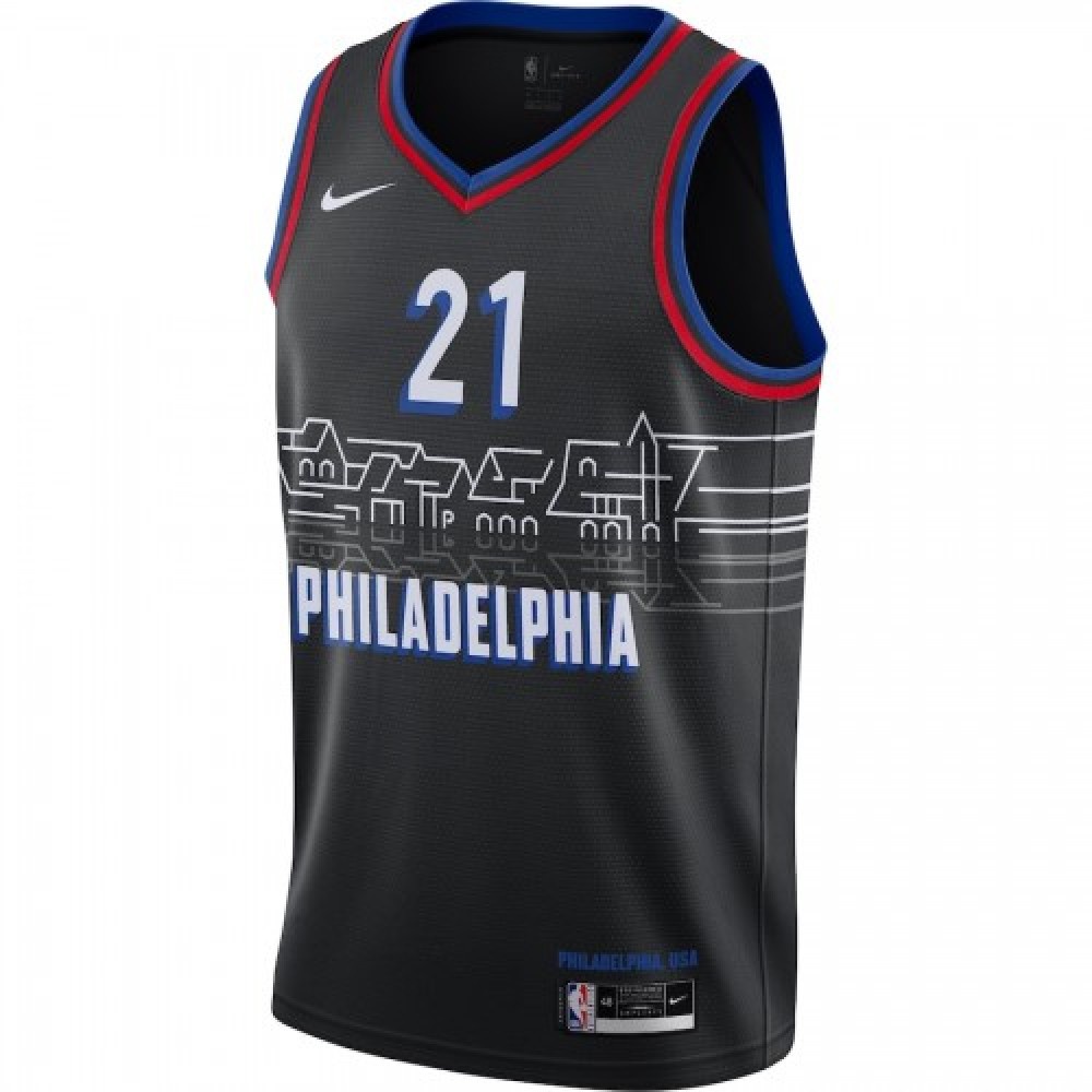 Men's Philadelphia 76ers Joel Embiid #21 Black 2020/21 Swingman Player Jersey – City Edition-Pro Kit Vault | Brand New 26/27 Sports Jerseys